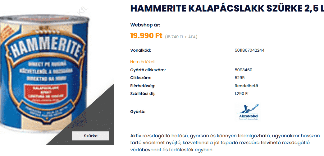 Kalapácslakk